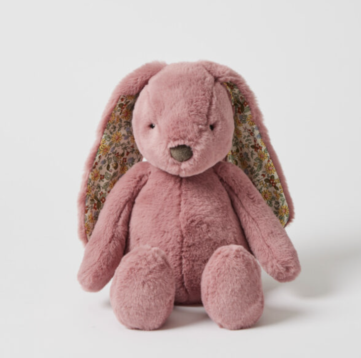 Jiggle & Giggle Plush Toy - Floral Raspberry Bunny Medium