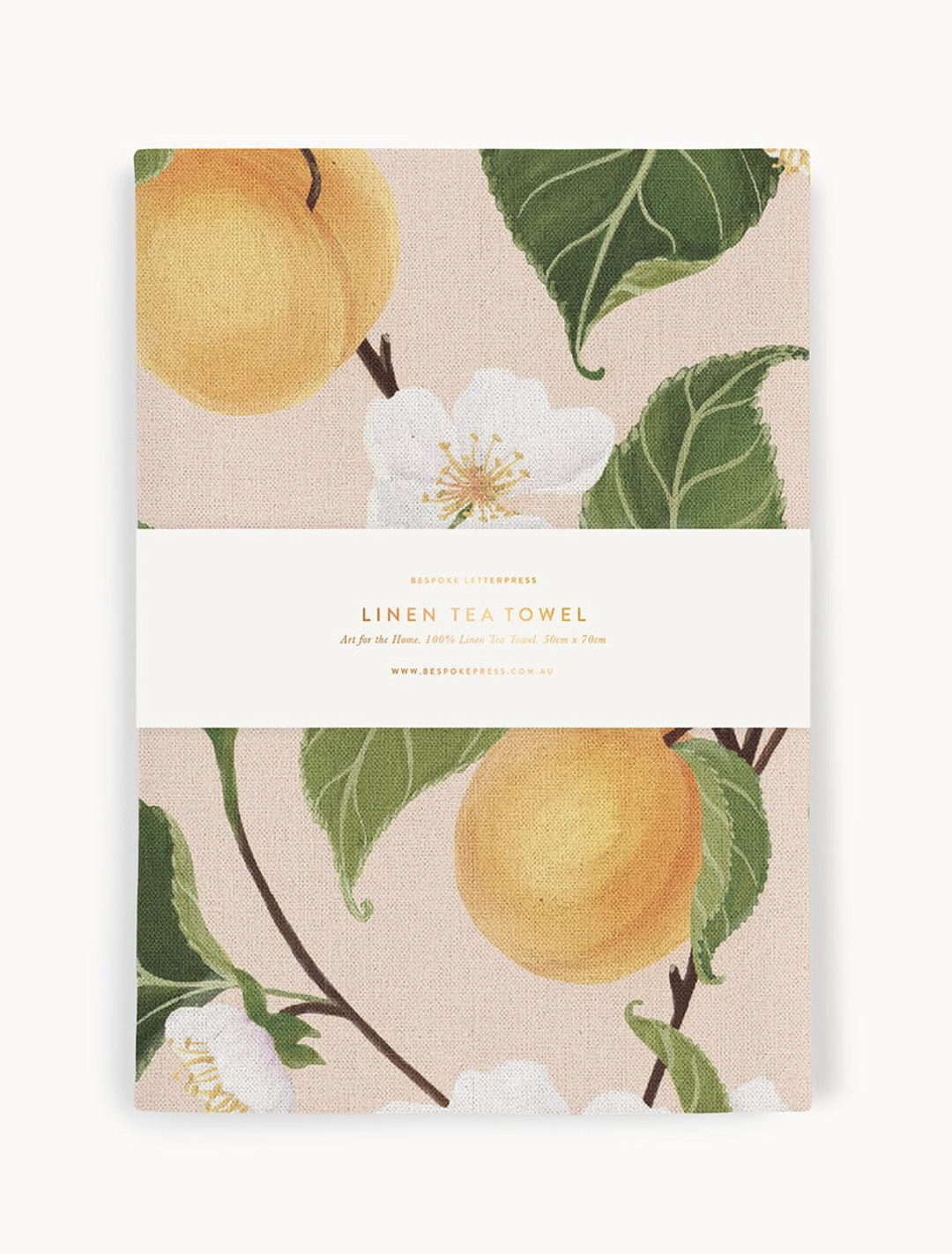 Bespoke Linen Tea Towel - Peaches