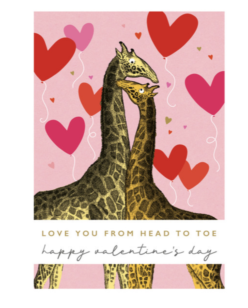 The Art File Card - Two Giraffes