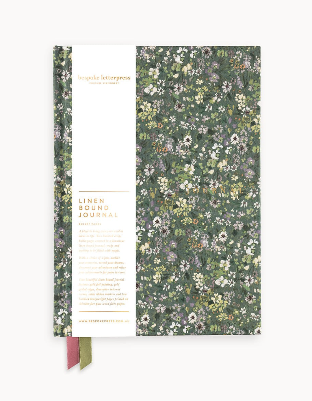 Bespoke Linen Bound Journal - Summer Perennials (Bullet Journal)