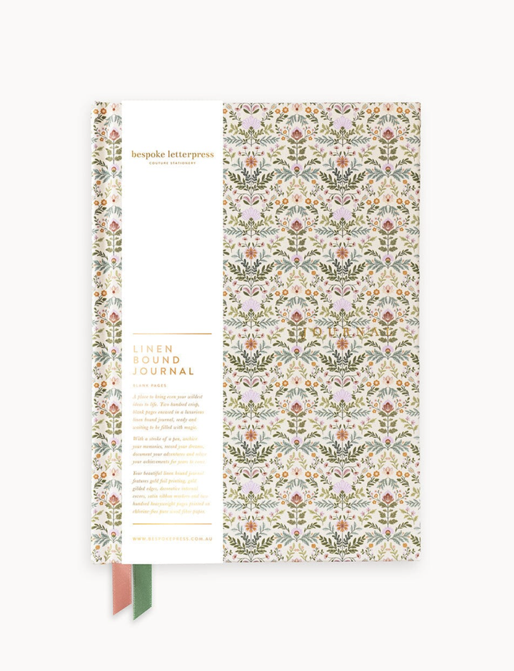 Bespoke Linen Bound Journal - Bramble oss (Blank Journal)