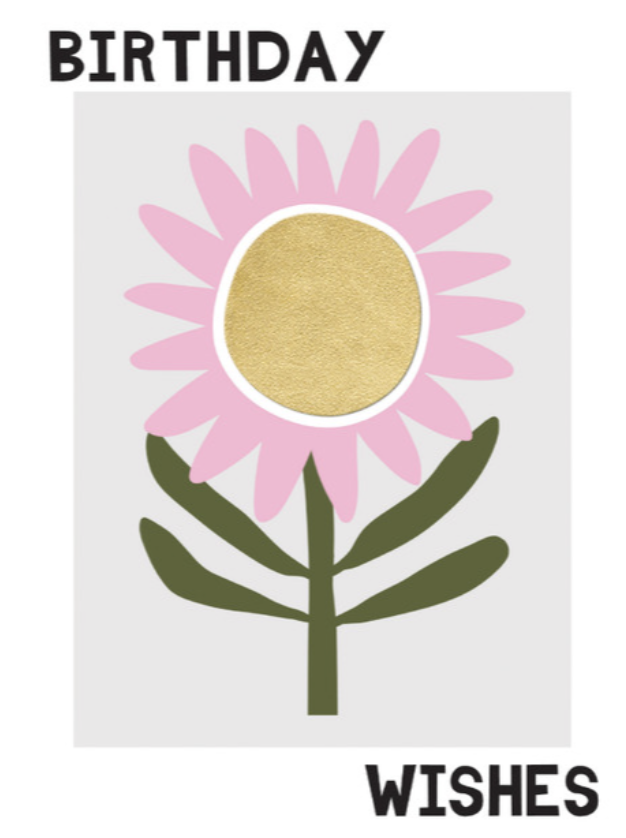 Belle Card - Pink Flower
