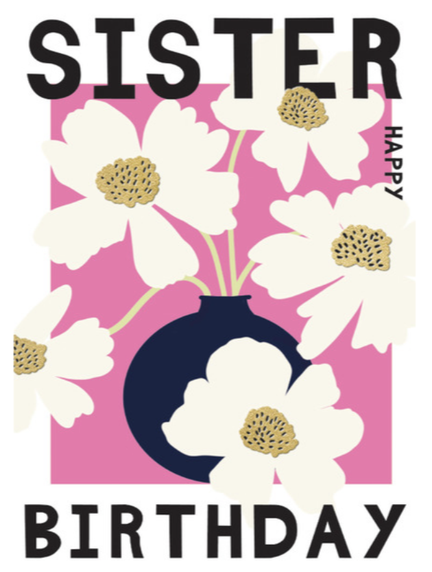 Belle Card - Sister Pink Cosmos