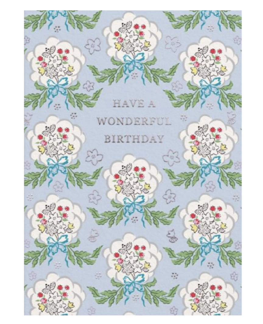 Cath Kidston Card - Birthday Posy Blue