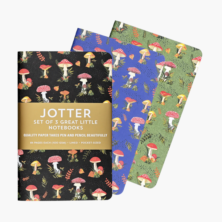 Jotter Notebook (Set of 3) - Mushrooms