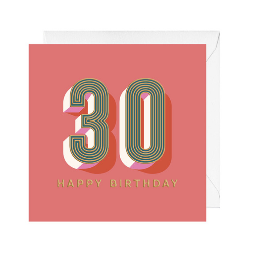 Decade Card - Happy Birthday 30 Carol