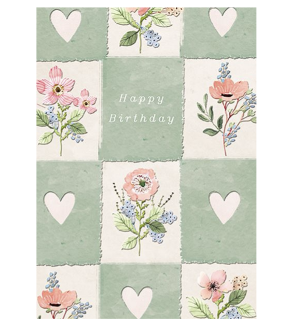 Paper House Card - Floral Check