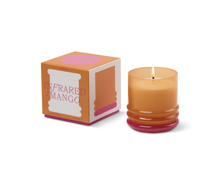 Stacked Glass Candles - Infrared Mango
