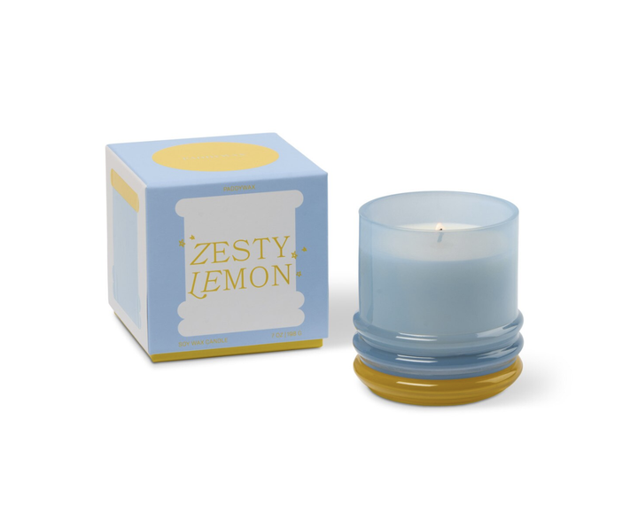 Stacked Glass Candles - Zesty Lemon