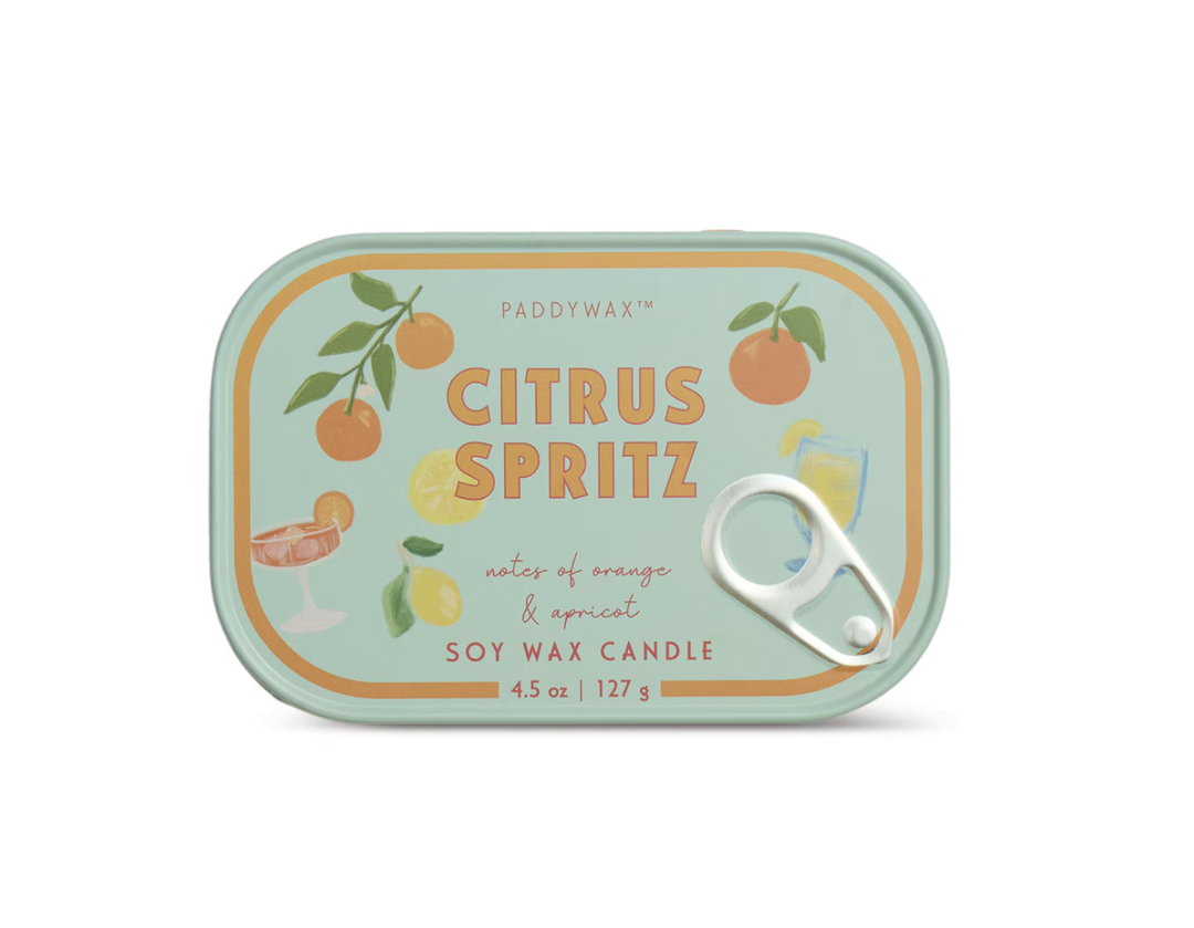Bistro Printed Tin Candle - Citrus Spritz