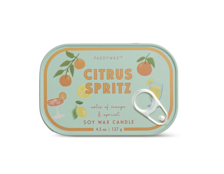 Bistro Printed Tin Candle - Citrus Spritz