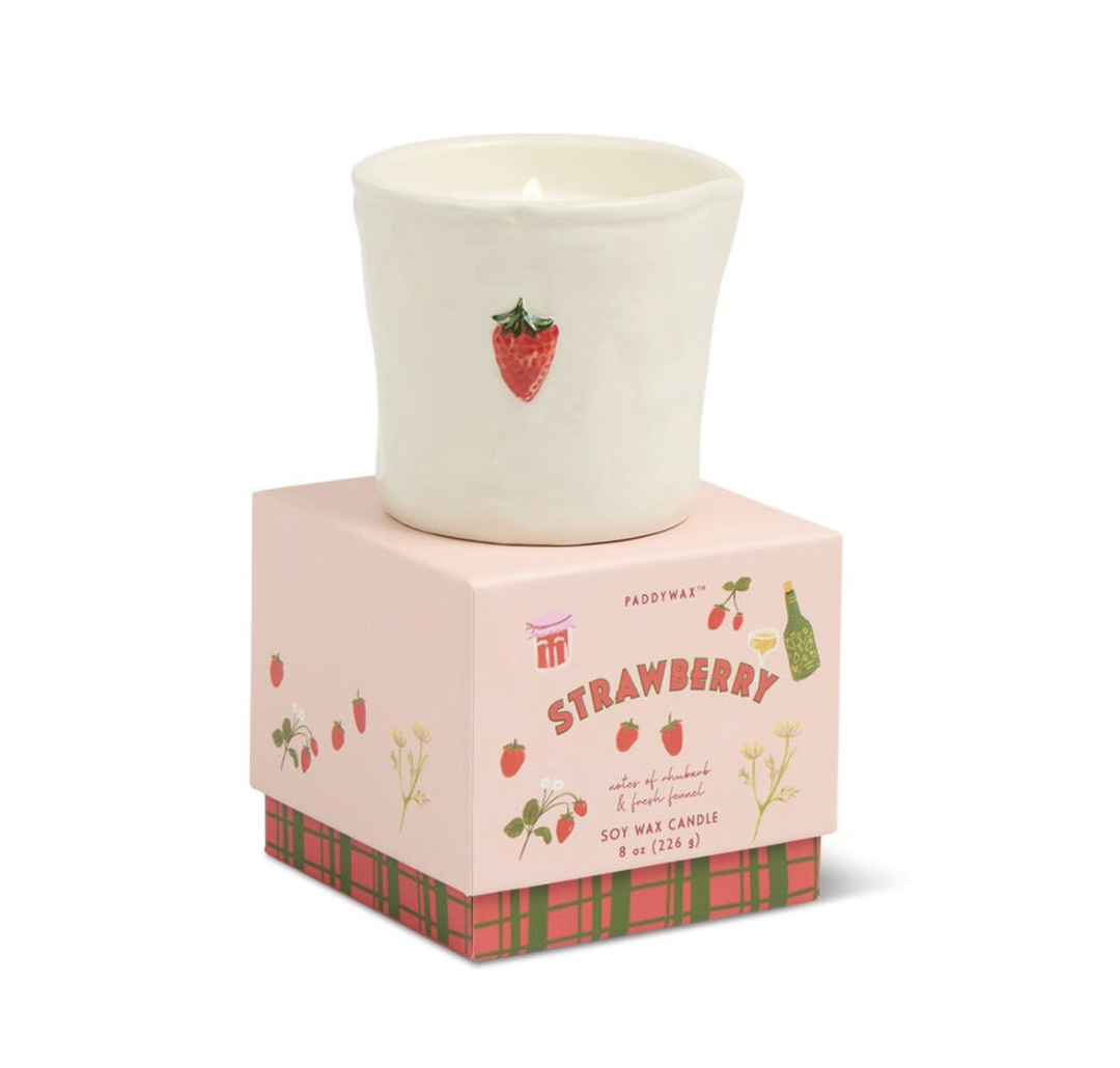 Bistro Ceramic Candle - Strawberry