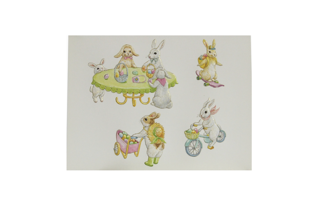 Paula Skene Card -Egg Bunny Workshop Easter