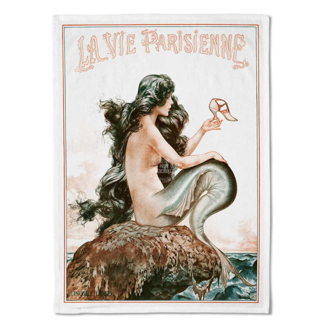 Tea Towel - French Mermaid
