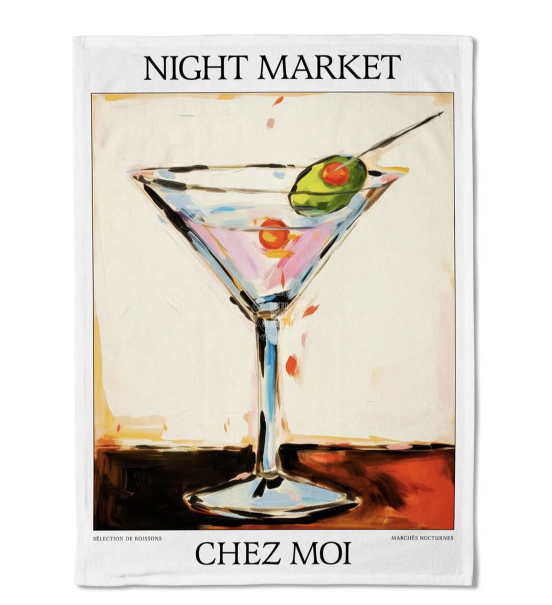 Tea Towel - Chez Moi Martini