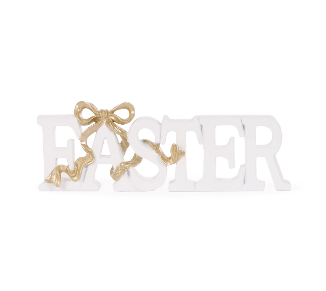 Gilded Easter Sign With Bow