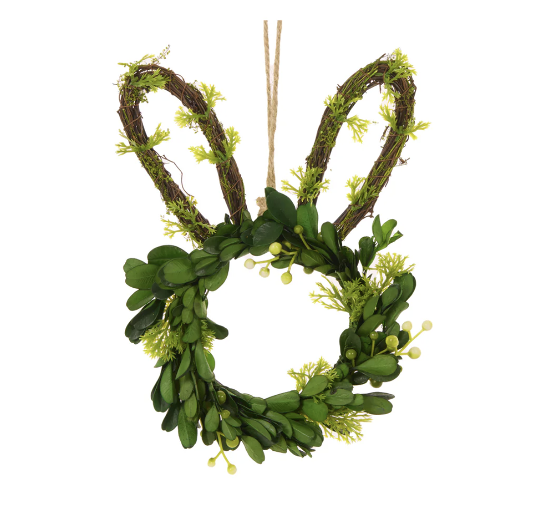 Mini Boxwood Bunny Wreath