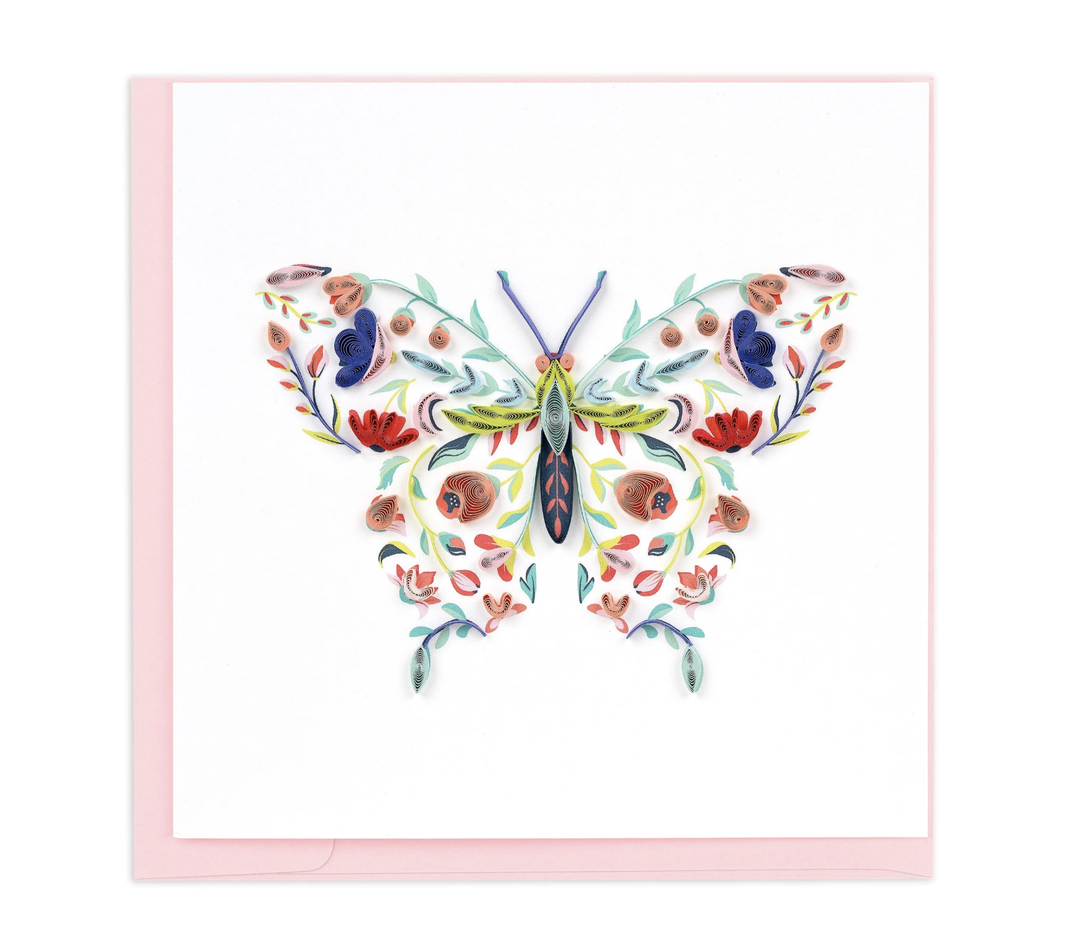 Quilling Card - Floral Butterfly