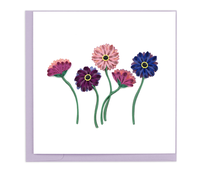 Quilling card - Gerbera Daisies
