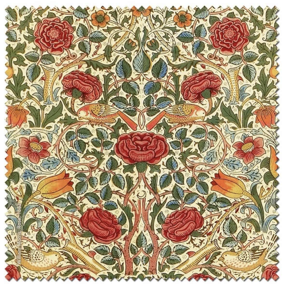 Microfibre Cleaning Cloth - William Morris Rose 1883