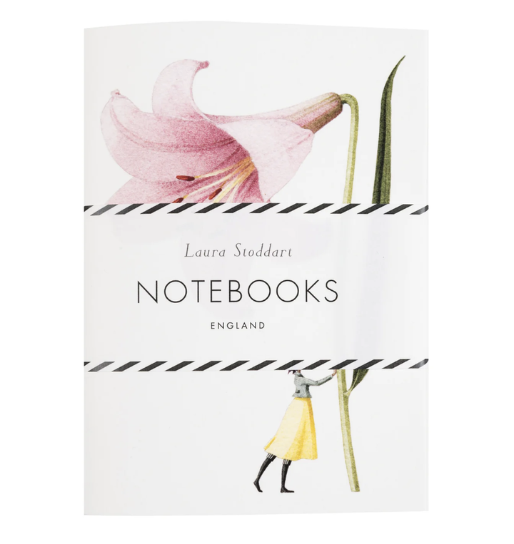 Laura Stoddart Set of 2  A6 Notebooks - Pink Flowers