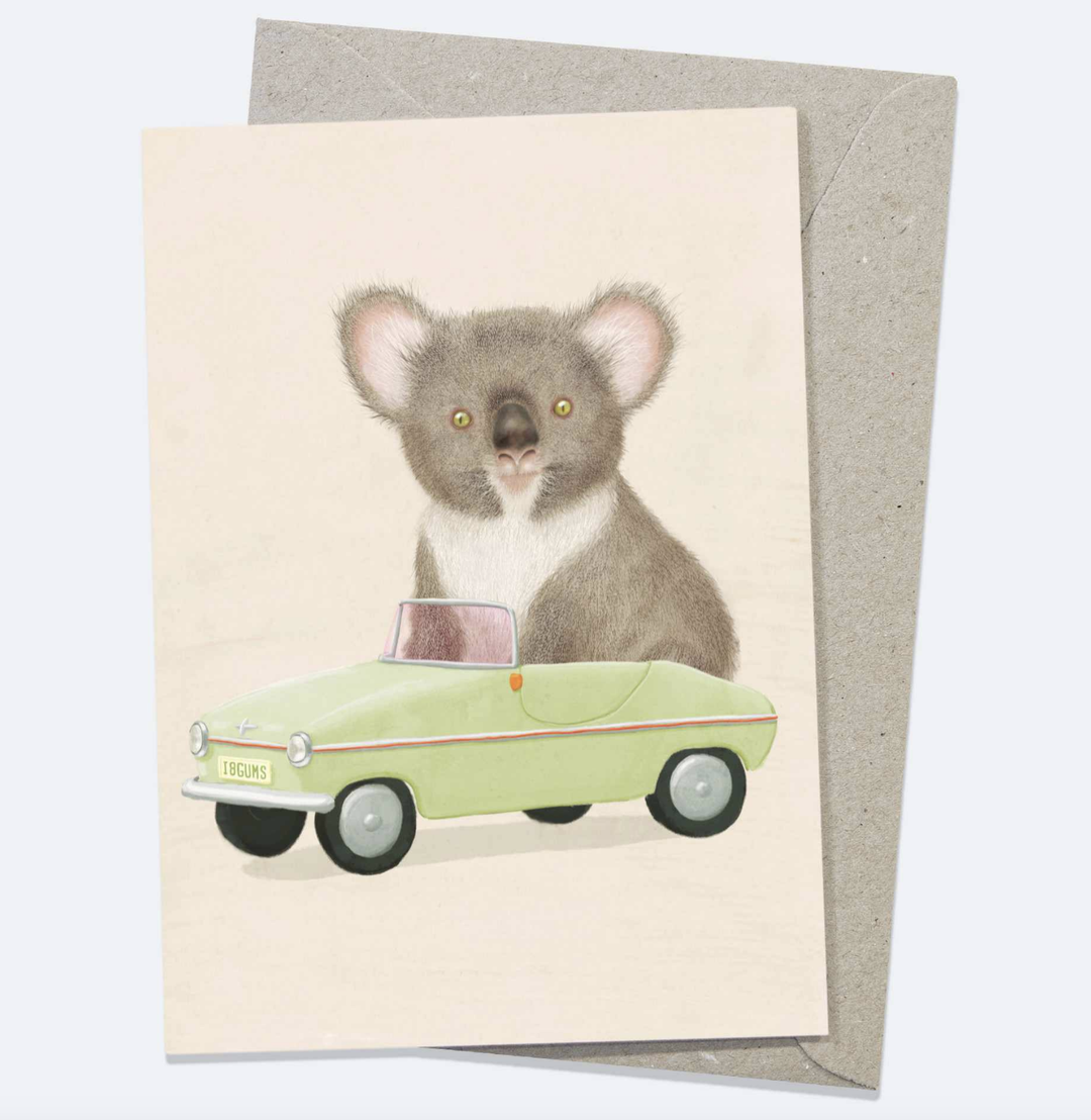 Beau Wylie Card - Favel Goes for a Drive