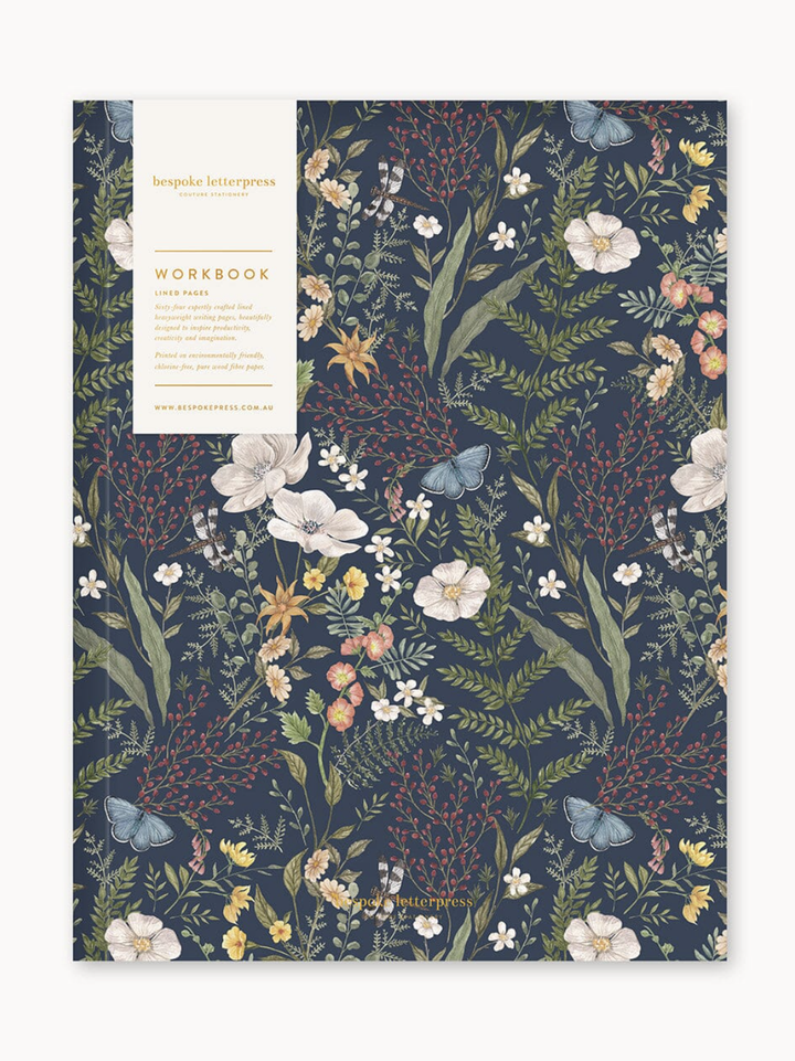 Bespoke Letterpress Workbook - Dusk In Bloom