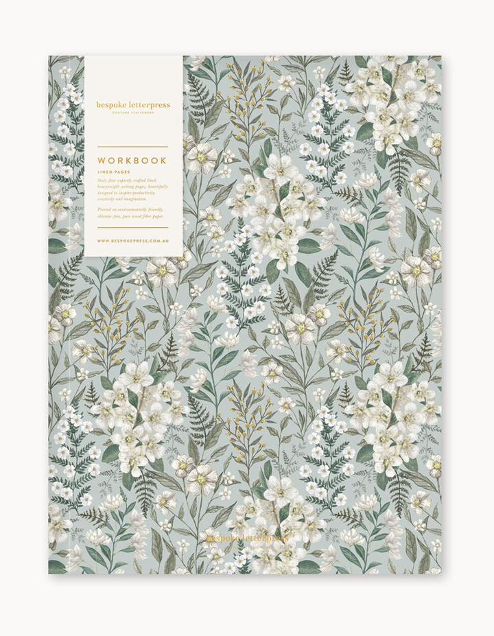 Bespoke Letterpress Workbook - Ivory Garden
