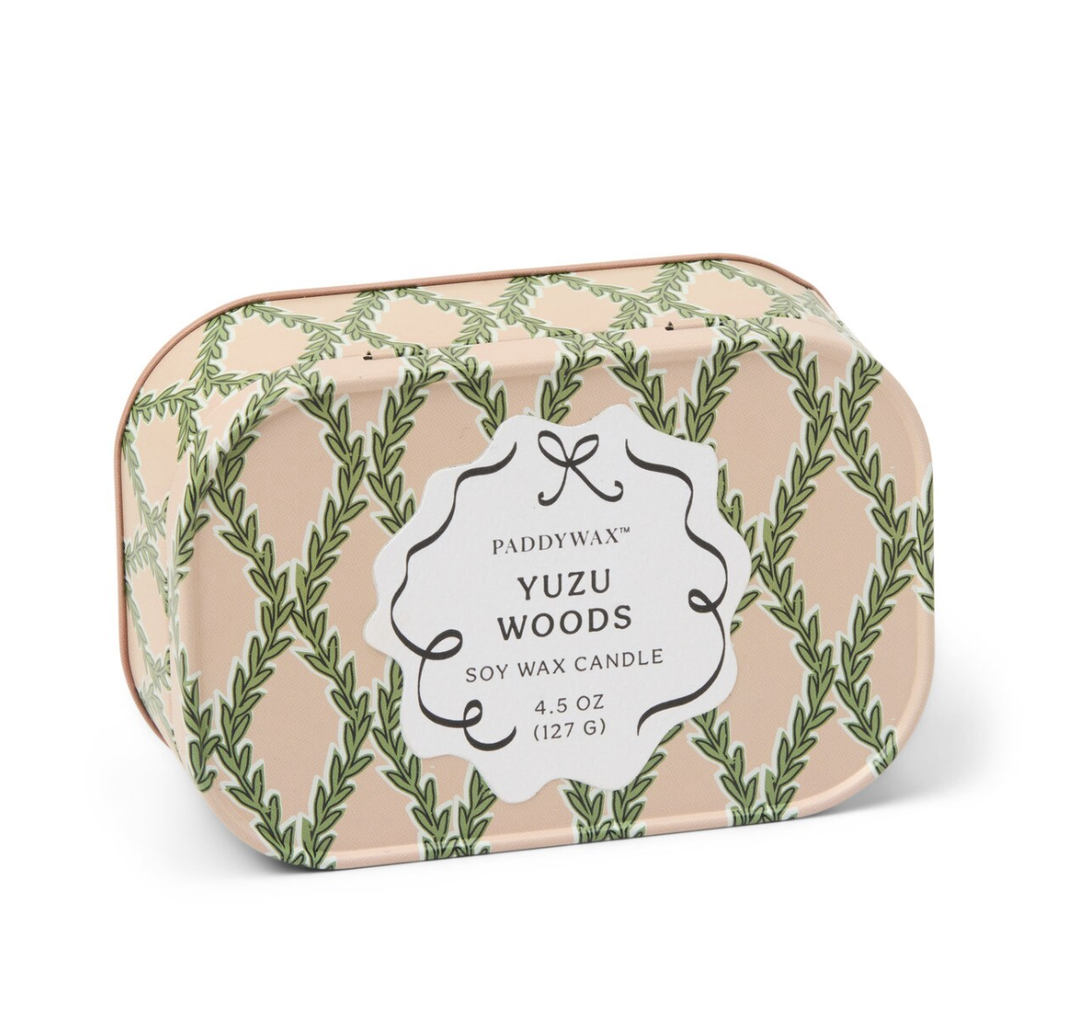 Cherie Printed Tin Candle - Yuzu Woods
