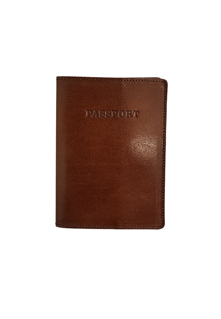 Manufactus Leather Passport Holder - Light Brown Cognac