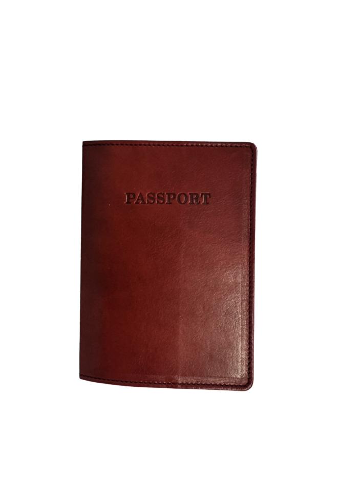 Manufactus Leather Passport Holder -  Red