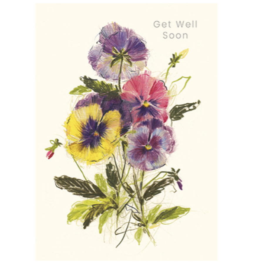 Claudia Lowry Card - Get well soon floral