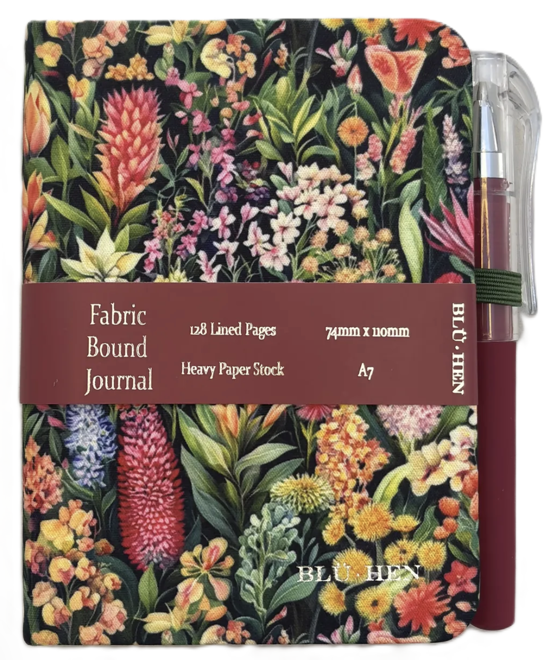 Fabric Lined A7 Journal - Australian Natives