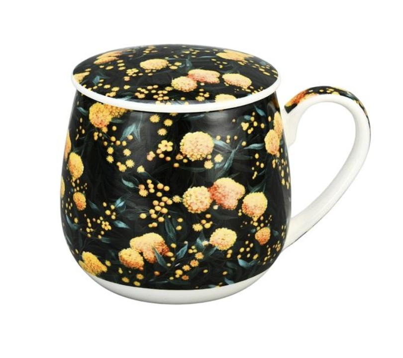 Tea Infuser Mug - Golden Wattle