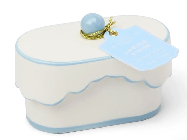 Candle - Cherie Porcelain Dish Blue - Lavender & Thyme