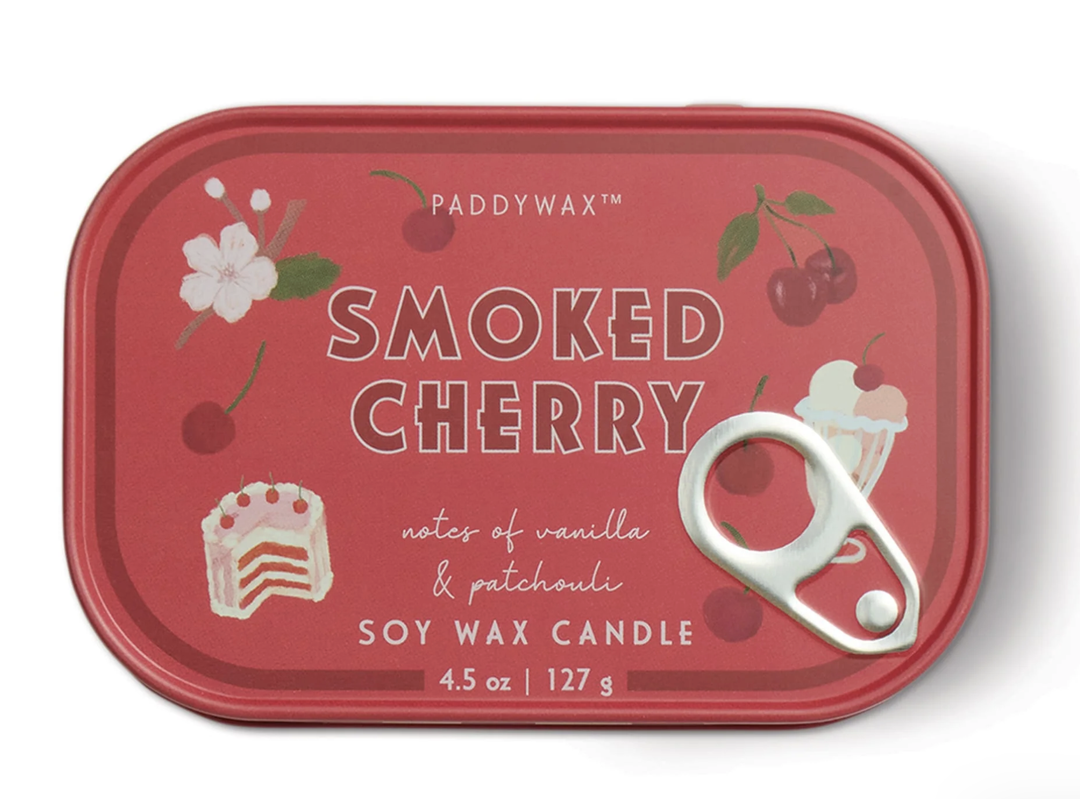 Bistro Printed Tin Candle - Smoked Cherry