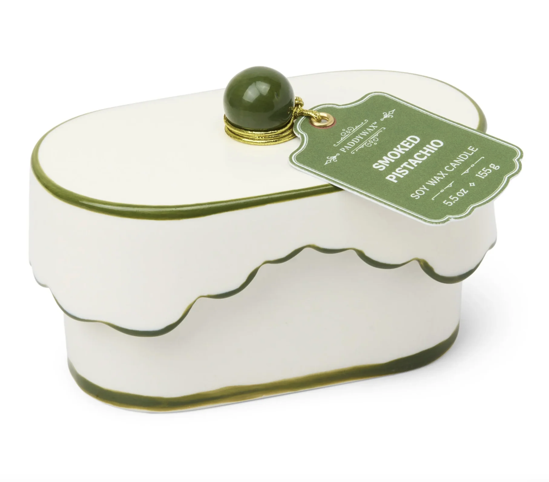 Candle - Cherie Porcelain Dish Green - Smoked Pistachio