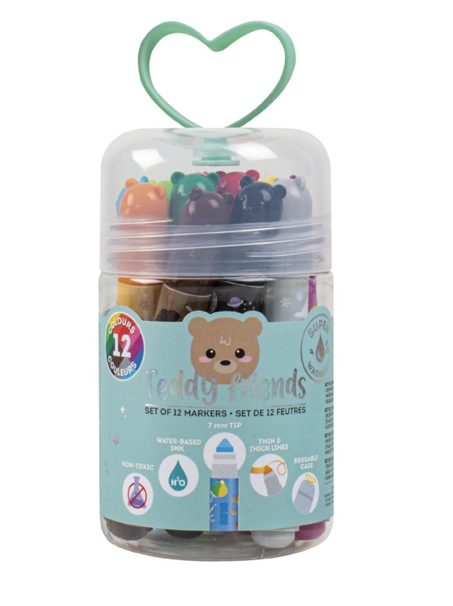 Teddy Friends - Set Of 12 Markers