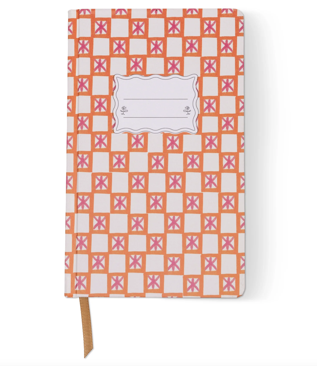 Small Journal - Orange Check