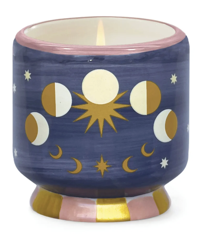 Paddywax 8oz Ceramic Candle Moon Phases - Jasmine & Rose