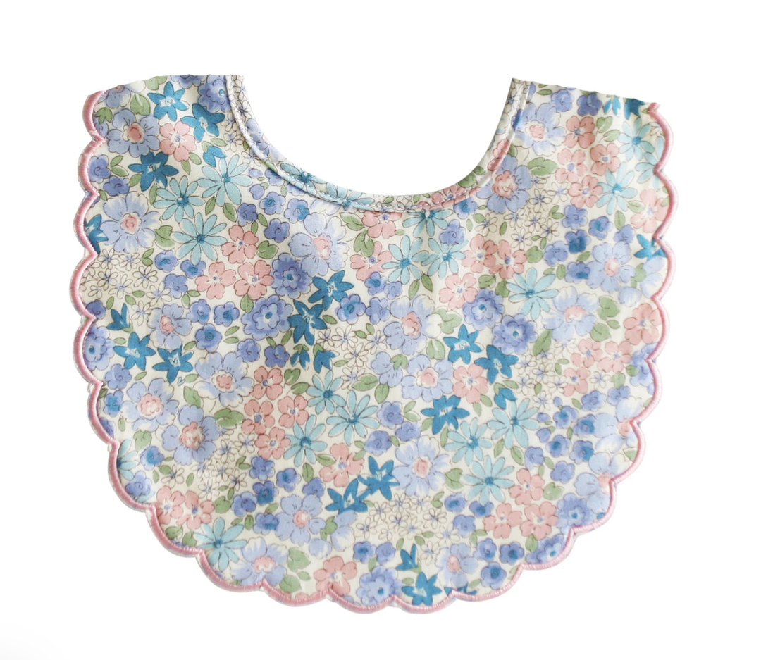 Scallop Bib - Liberty Blue