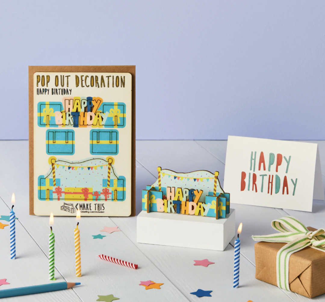 Pop Out Decoration Card - Happy Birthday Presents