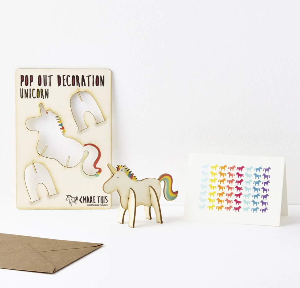 Pop Out Decoration Card - Unicorn