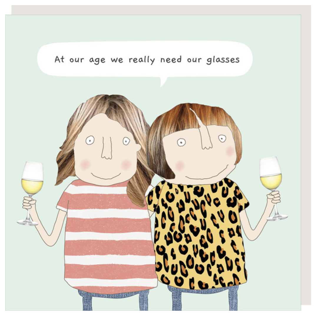 Rosie Made A Thing Card - Glasses