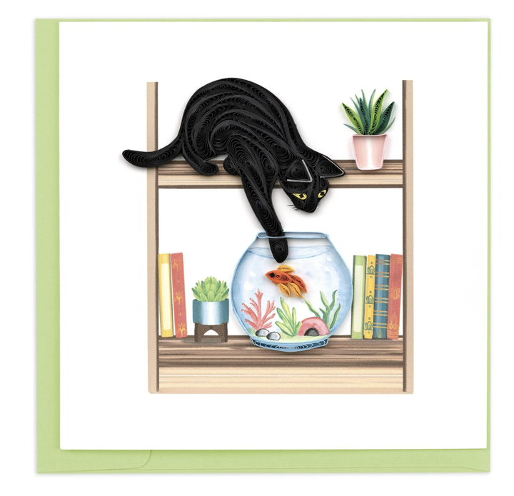 Quilling Card - Mischievous Cat