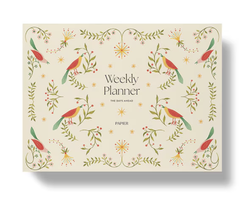 Papier Weekly Desk Pad - Folklore Birds