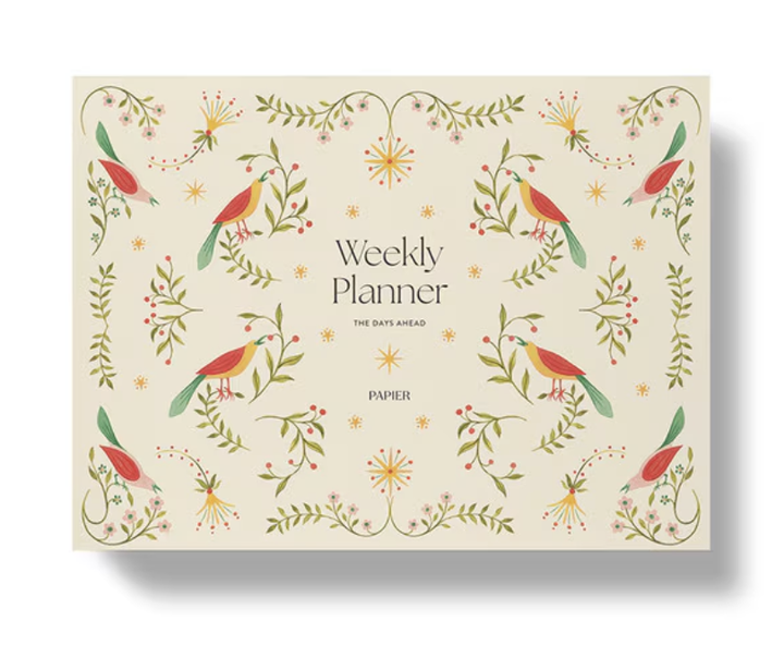 Papier Weekly Desk Pad - Folklore Birds