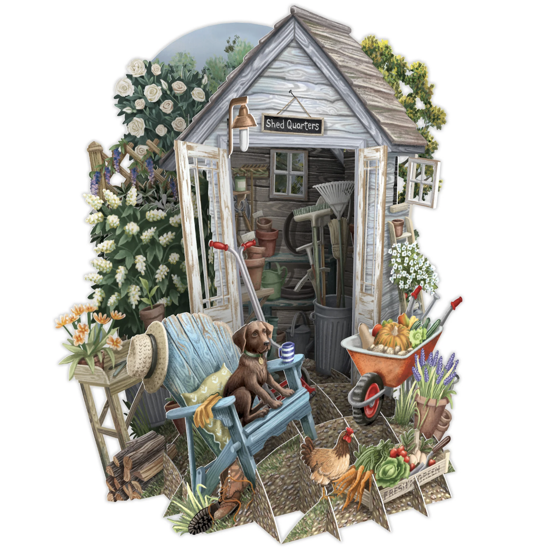 Me and McQ 3D Pop Up Card - Shed Quarters