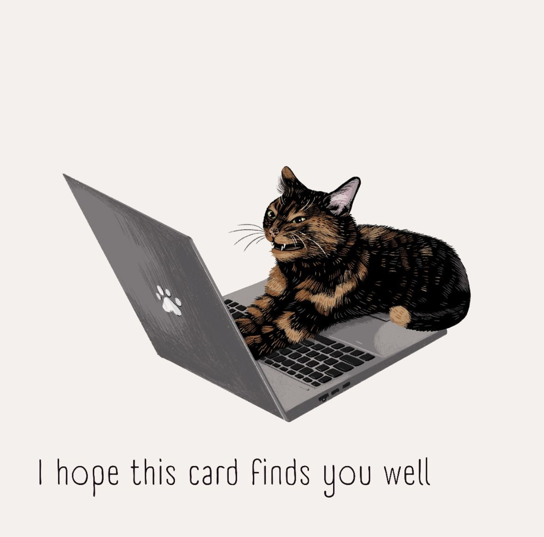 Alissa Levy Card - Laptop Loaf Cat