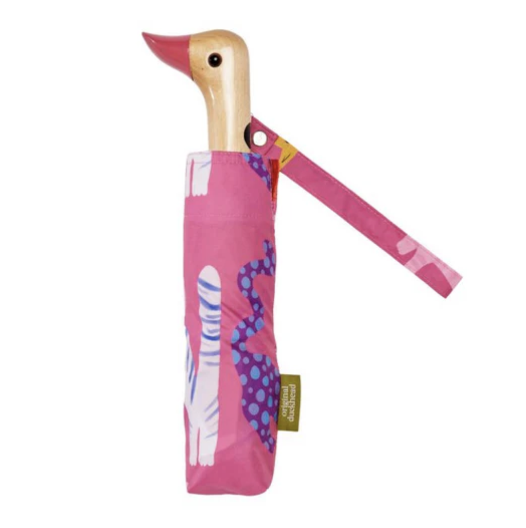 Duck Umbrella Compact - Fuchsia Arty Cats